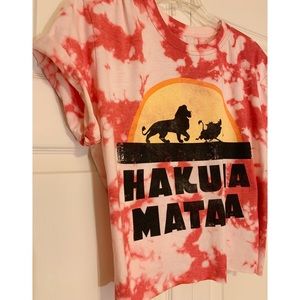 🤟🏼CUSTOM Disney Lion King Tie Dye Cropped Tee